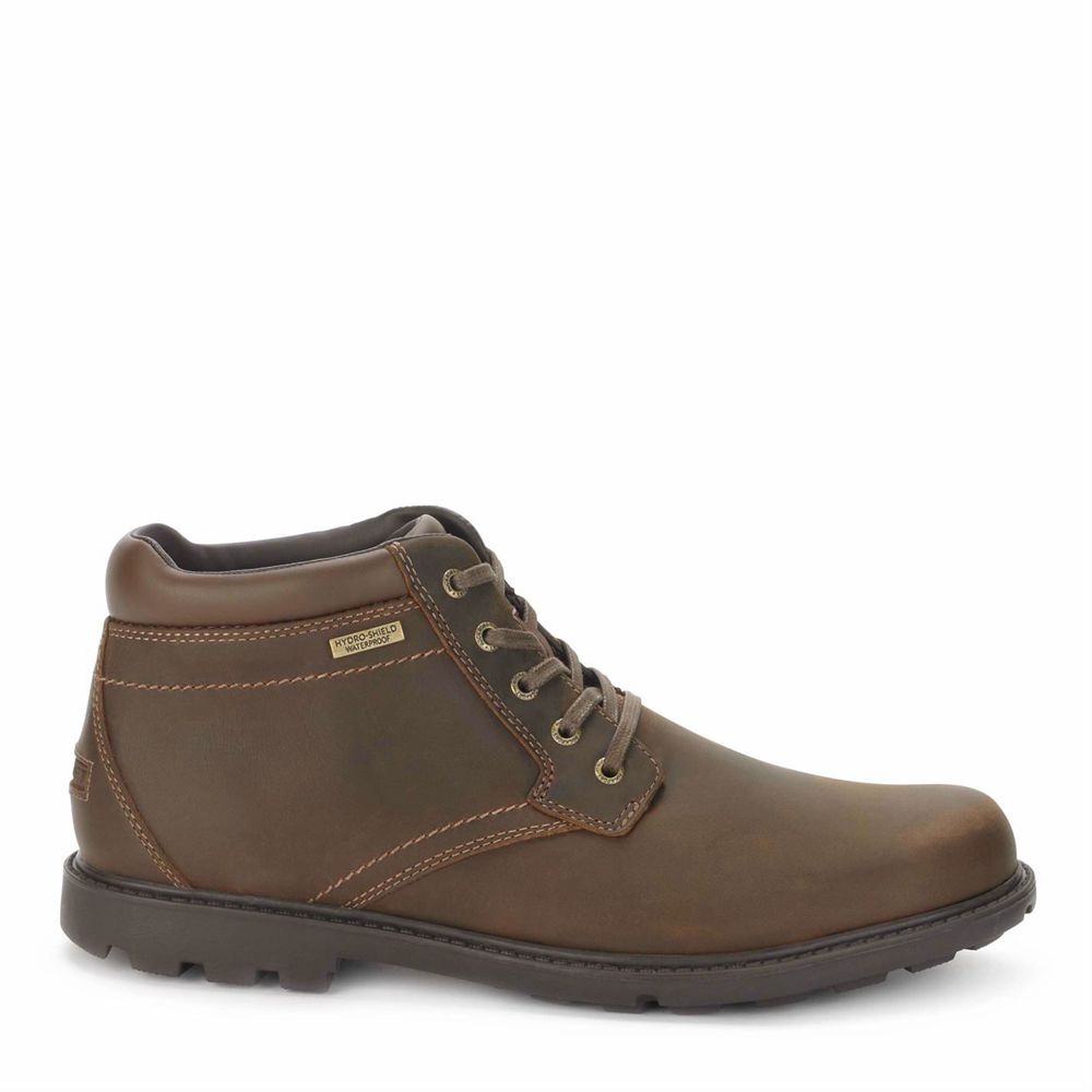 Chukka Boots Homem Rockport Rugged Bucks Waterproof Marrom,Portugal MKEUJ-7924